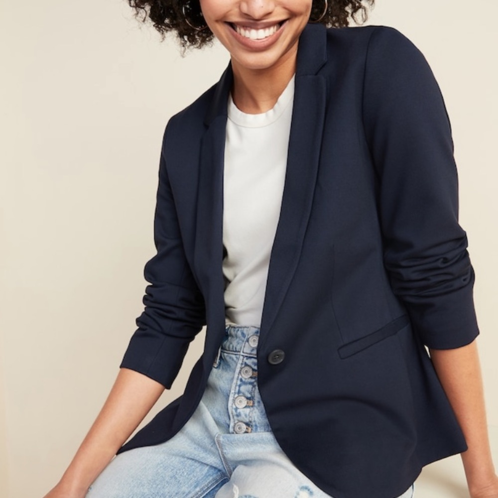 Classic Ponte-Knit Blazer